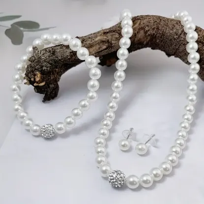 Picture of Elegant Faux Pearl Jewelry Set