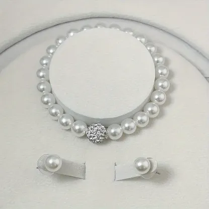 Picture of Elegant Faux Pearl Jewelry Set