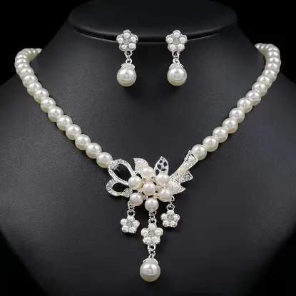 Picture of Dazzling Baroque Pearl Floral Jewelry Set