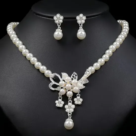 Picture of Dazzling Baroque Pearl Floral Jewelry Set