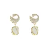 Picture of Swan Pendant Earrings Classic