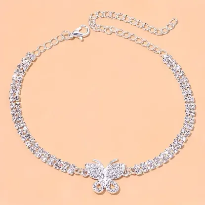 Picture of Dazzling Butterfly Charm Foot Chain